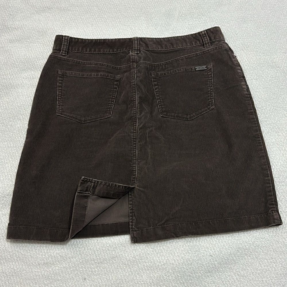 LL Bean Women 10Pet Brown Corduroy Short Pencil Skirt - Picture 11 of 12